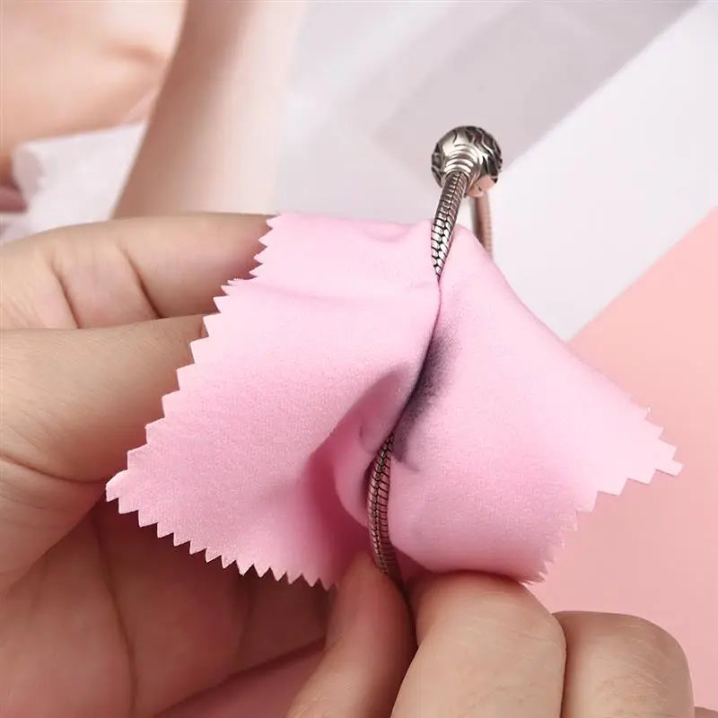 10 Pcs Jewelry Cleaning Cloth - 8x8cm Silver Polishing Cloth for