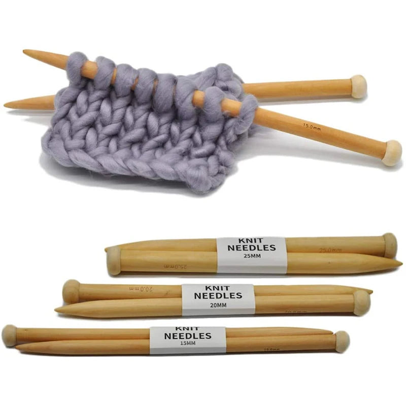 Large Size Wooden Knitting Needles 15/20/25mm