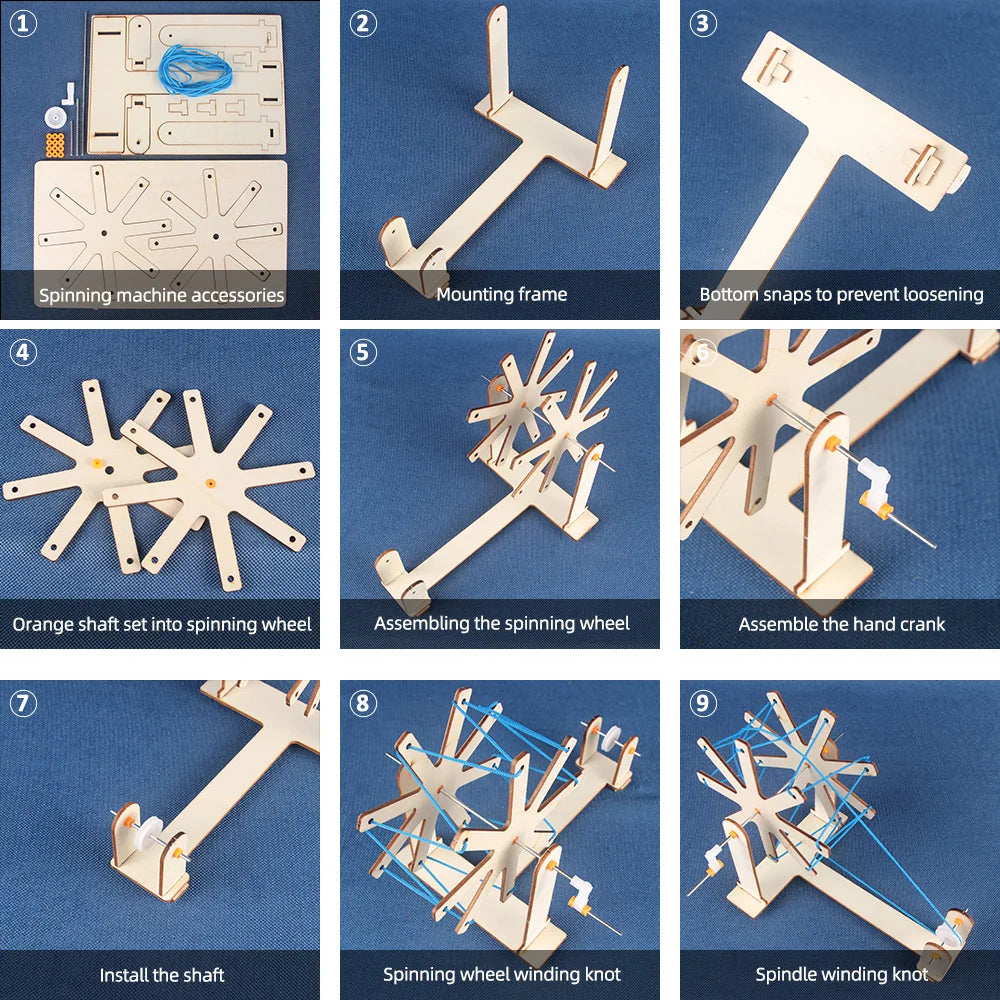 Mini Wooden Weaving Loom or Spinning Wheel