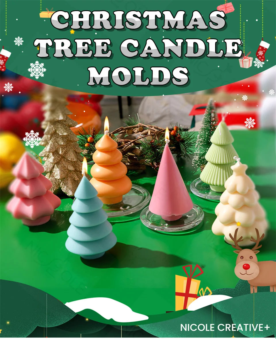 Christmas Tree Silicone Candle Molds