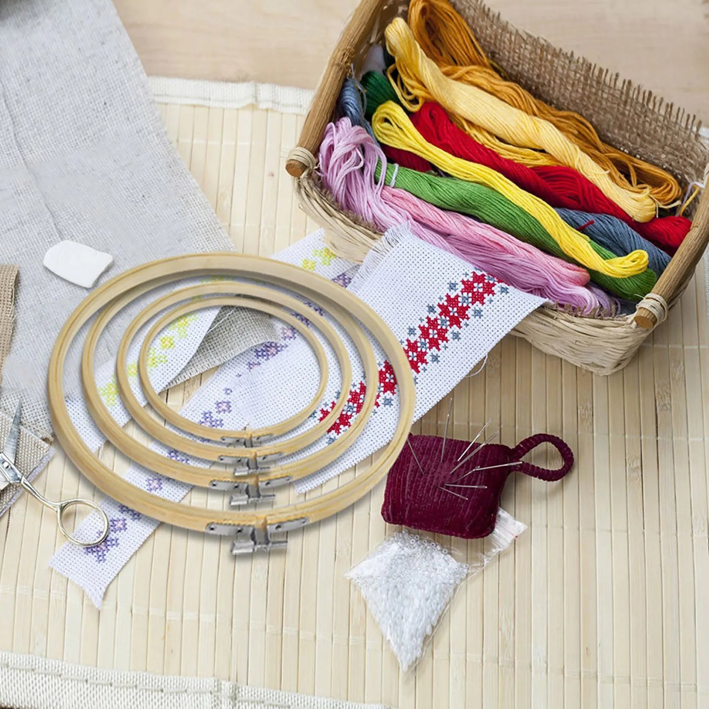 High-Quality Round Beech Wood Embroidery Hoops