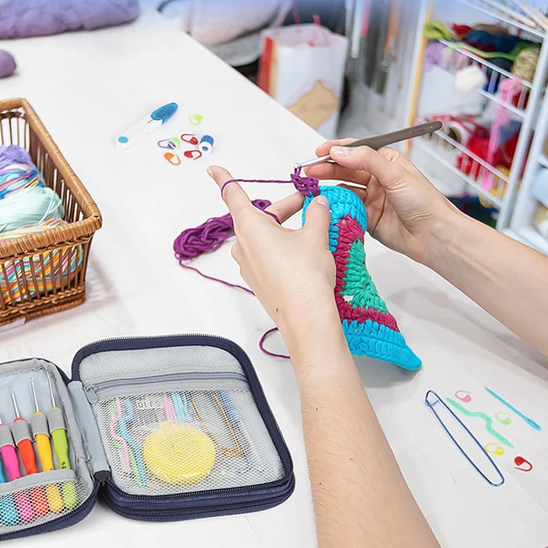 Crochet Hooks/Supplies with Case
