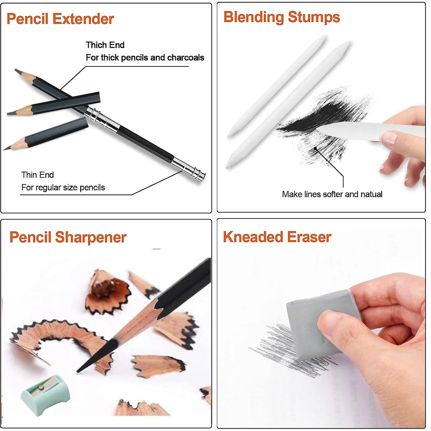 Pouch with Pencils and Drawing Tools