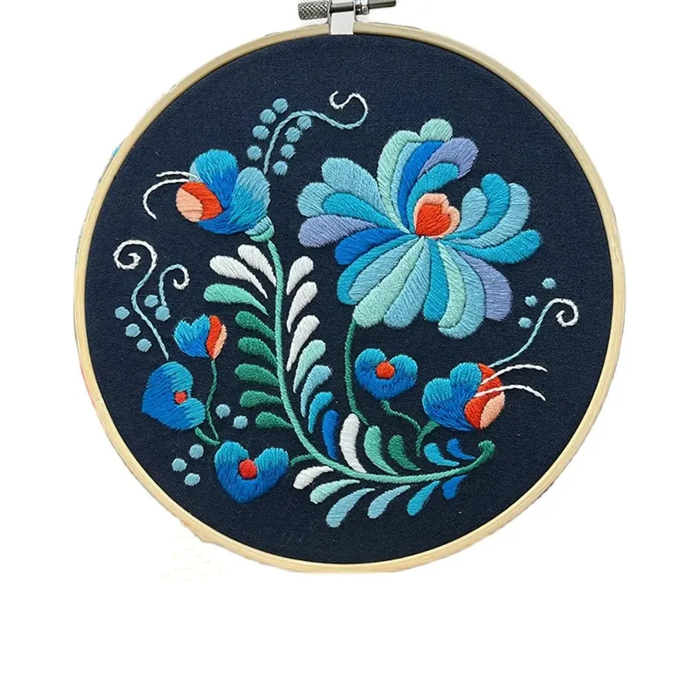 Floral Pattern Embroidery Cross Stitch Kit
