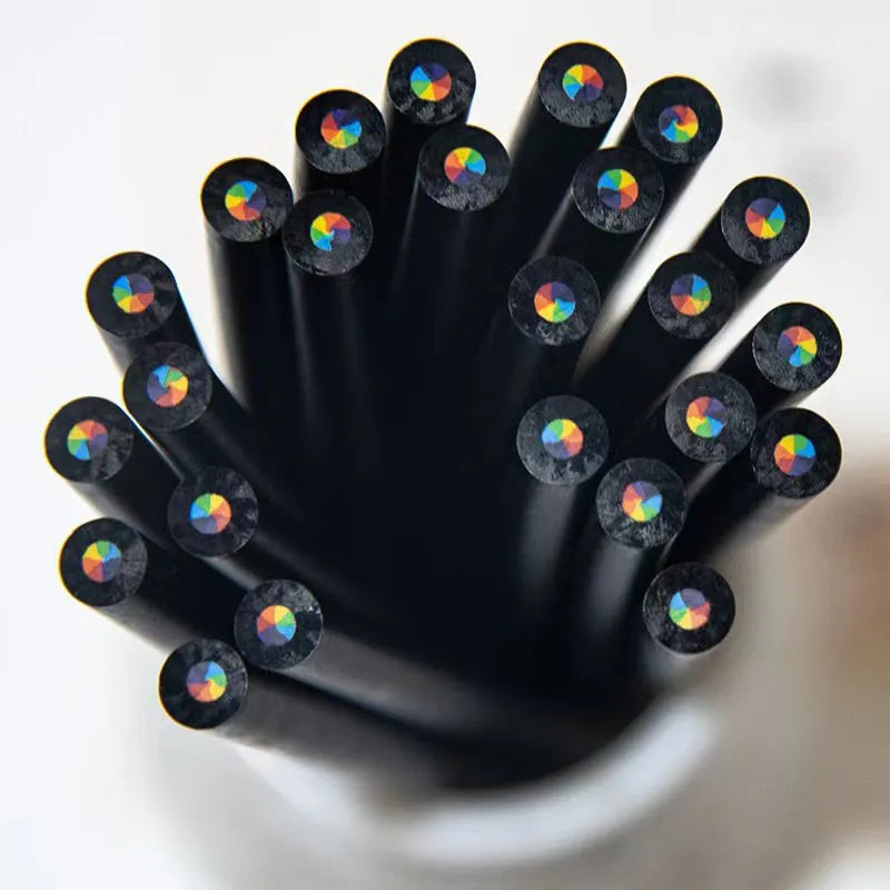 12pcs/Set 7 Colors Concentric Gradient Pencils for Kids