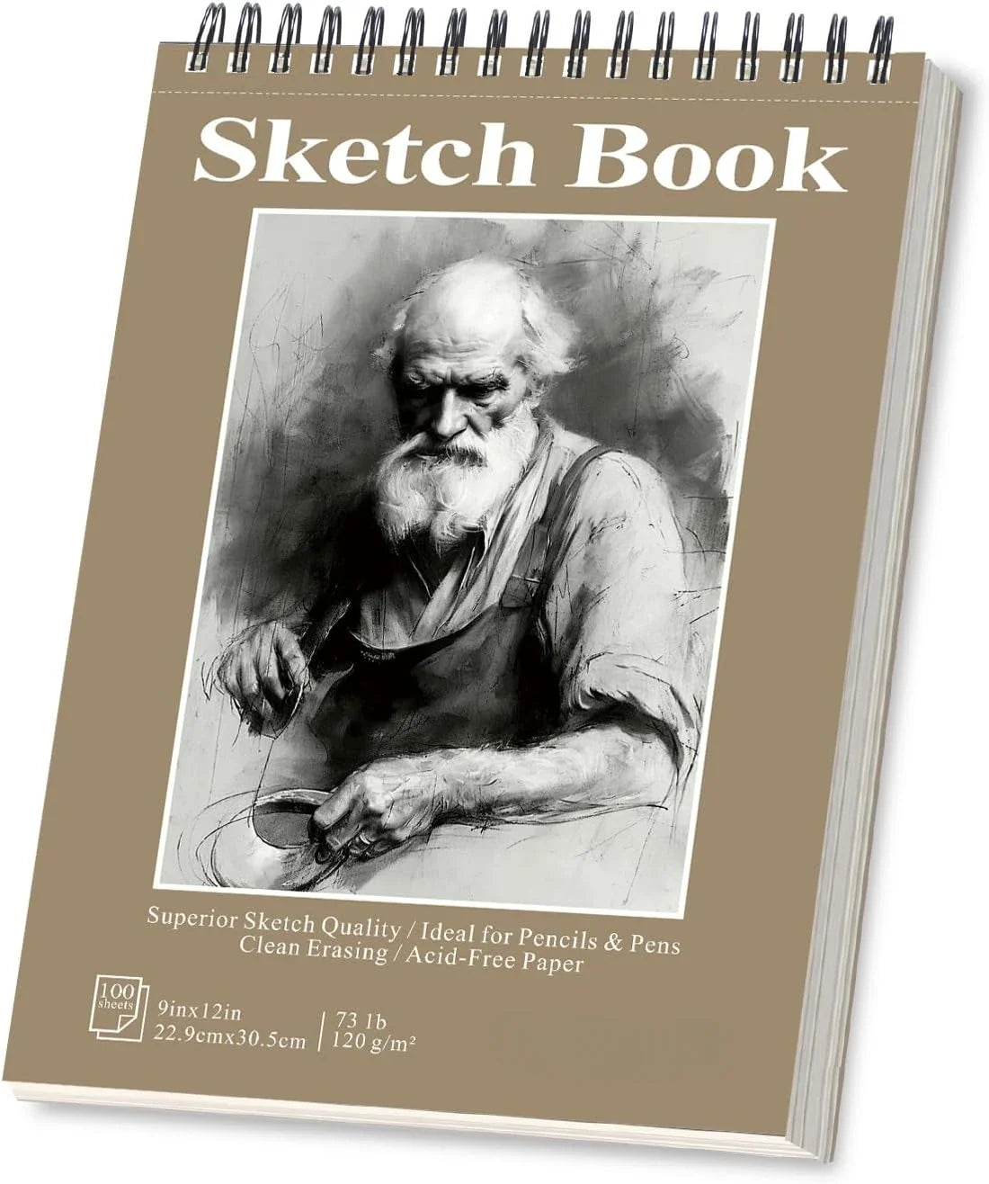 Sketchbook - 9"x12" spiral-bound drawing board