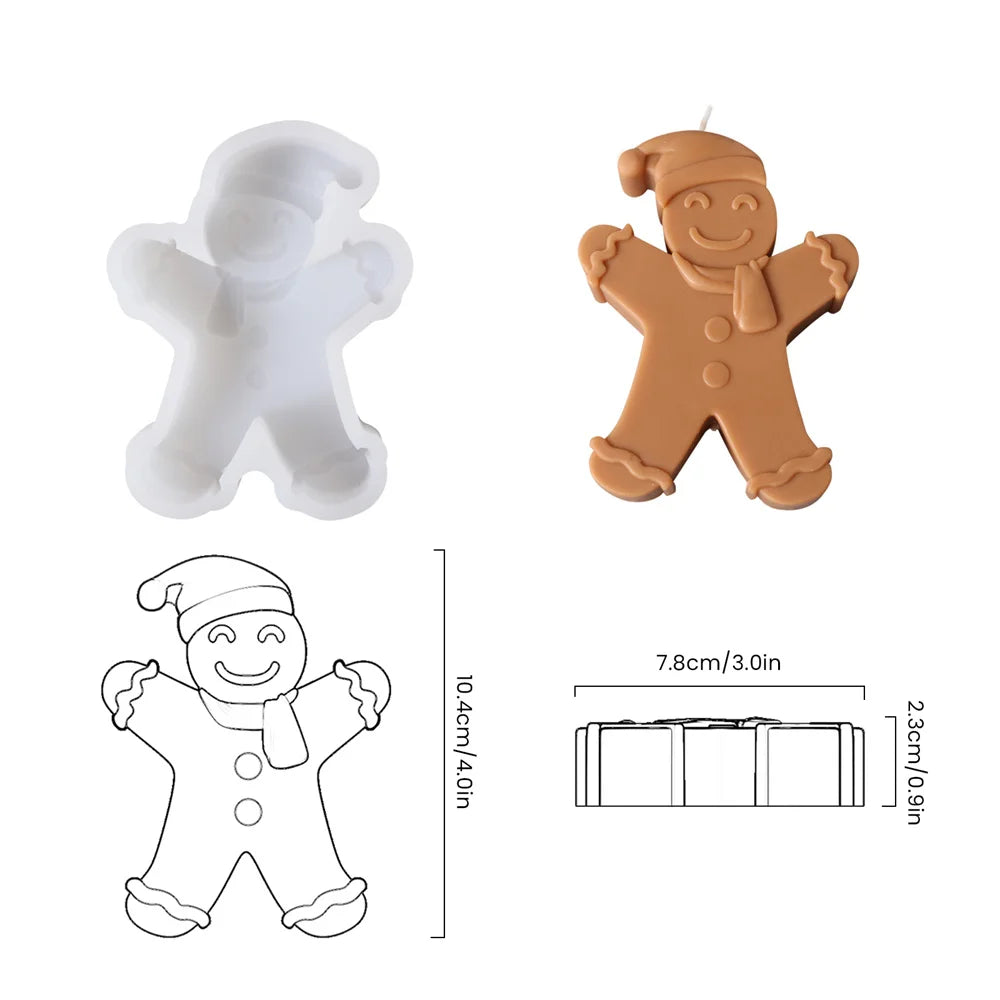 Gingerbread Man Candle Silicone Molds