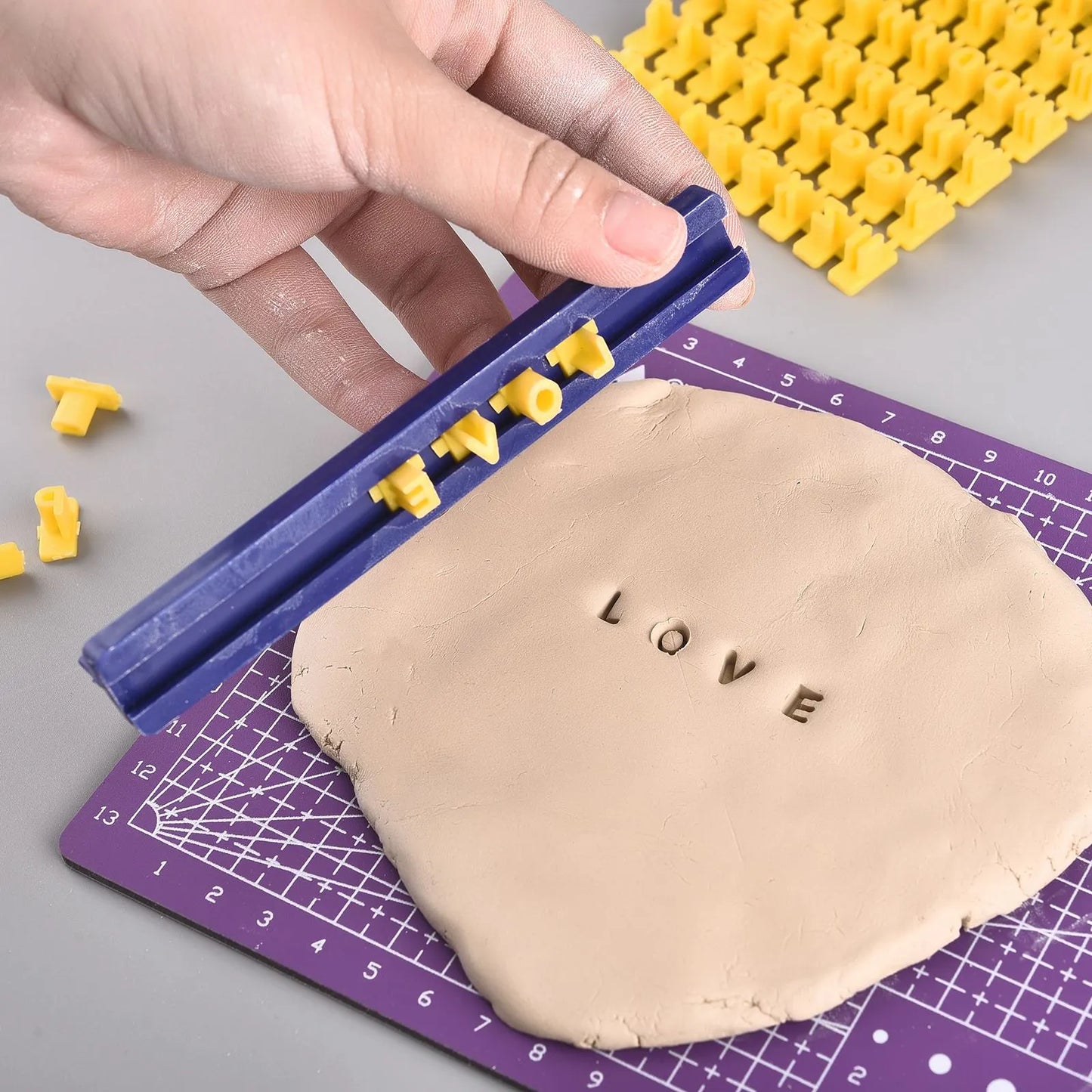 Alphabet Number Symbols Clay Cookie Press Stamps