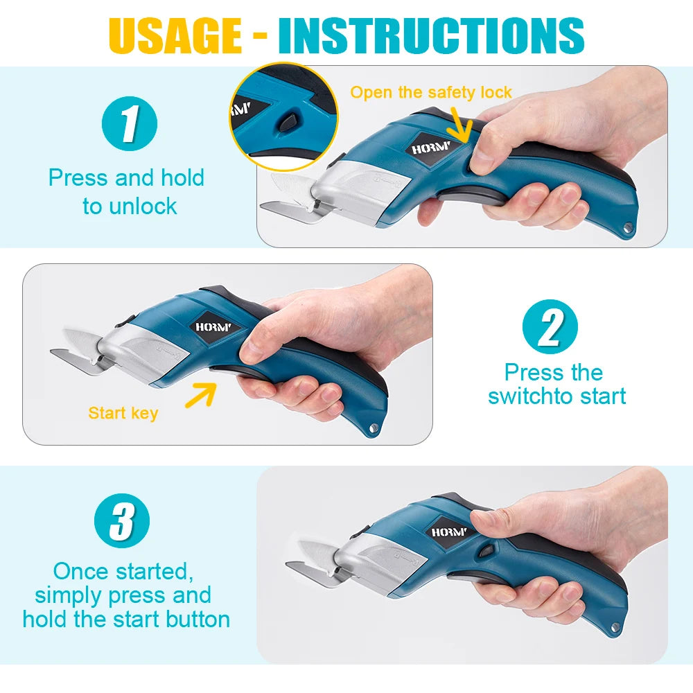 Electric Steel Scissors for Cutting Cloth/Leather