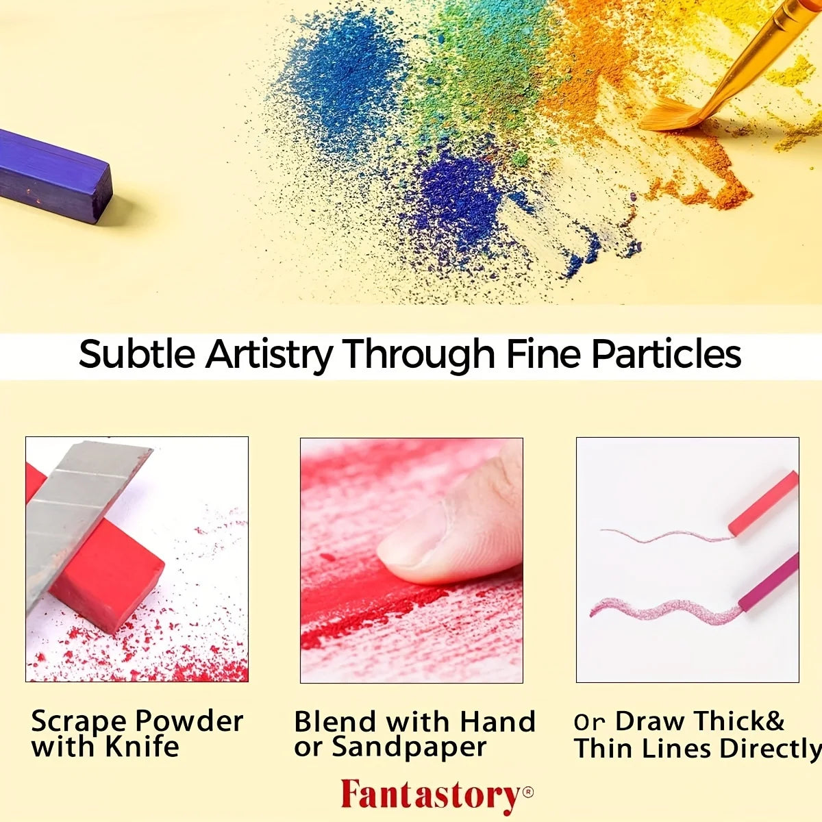 72 Colors Soft Chalk Pastels Set