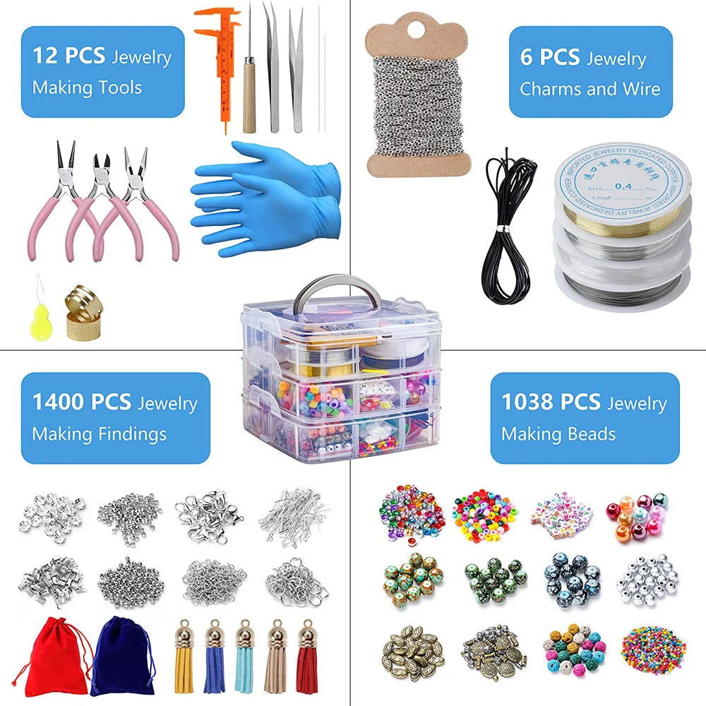2456-Piece Deluxe Jewelry Making Kit