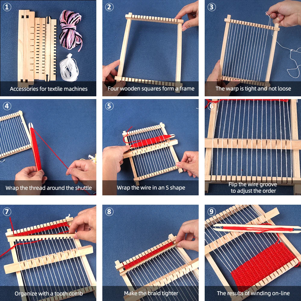 Mini Wooden Weaving Loom or Spinning Wheel