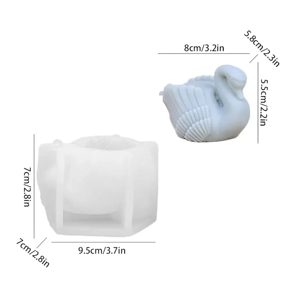 Beautiful Swan-Shaped Silicone Candle/Soap Molds