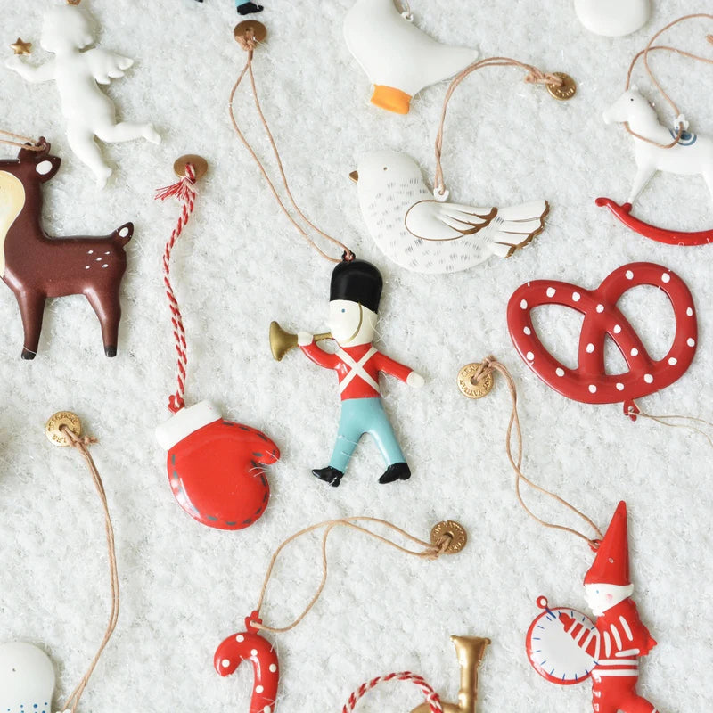 Retro Hanging Metal Christmas Decorations