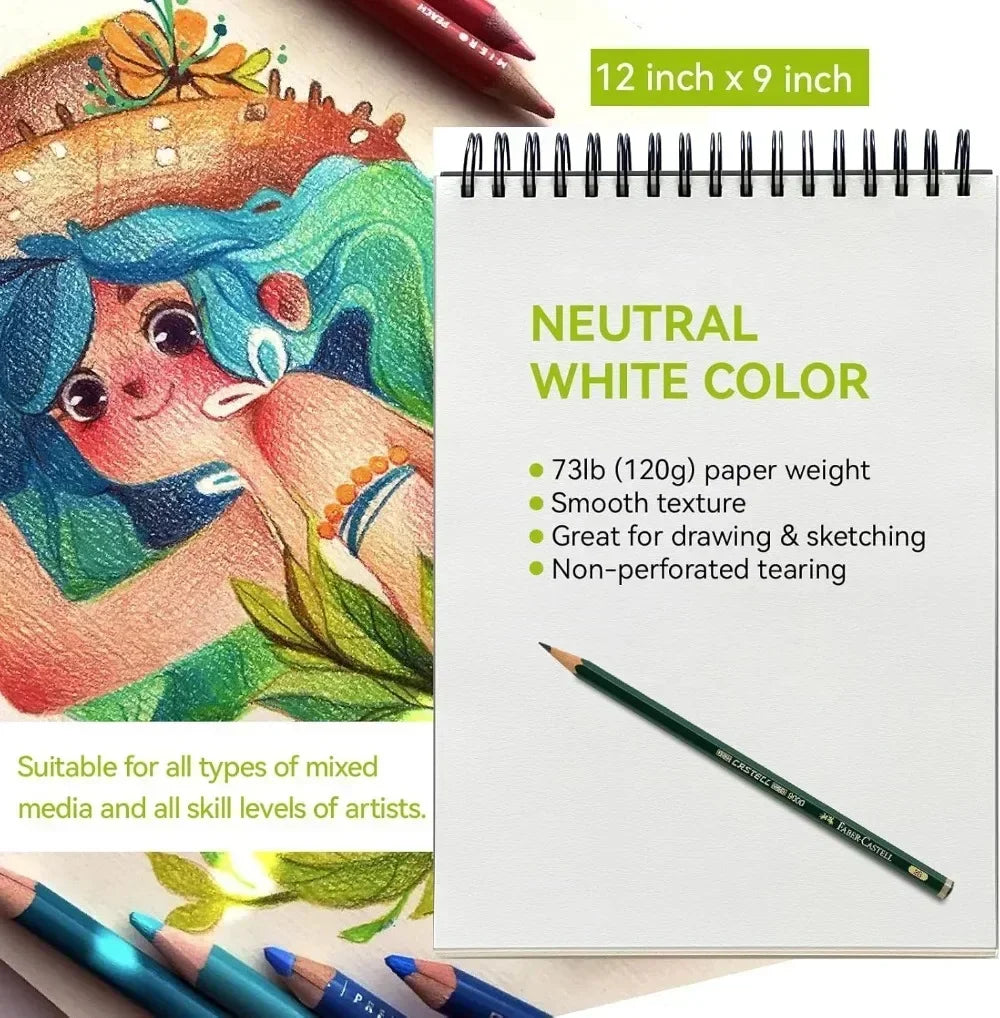 Sketchbook - 9"x12" spiral-bound drawing board