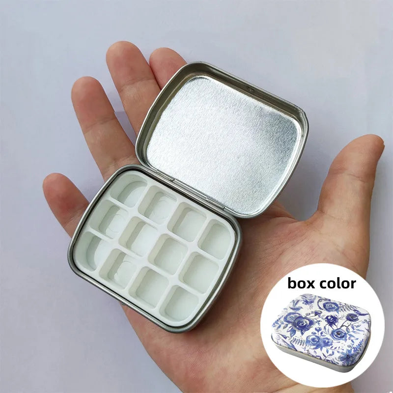 12/24 Grid Palette Empty Mini Watercolor Box
