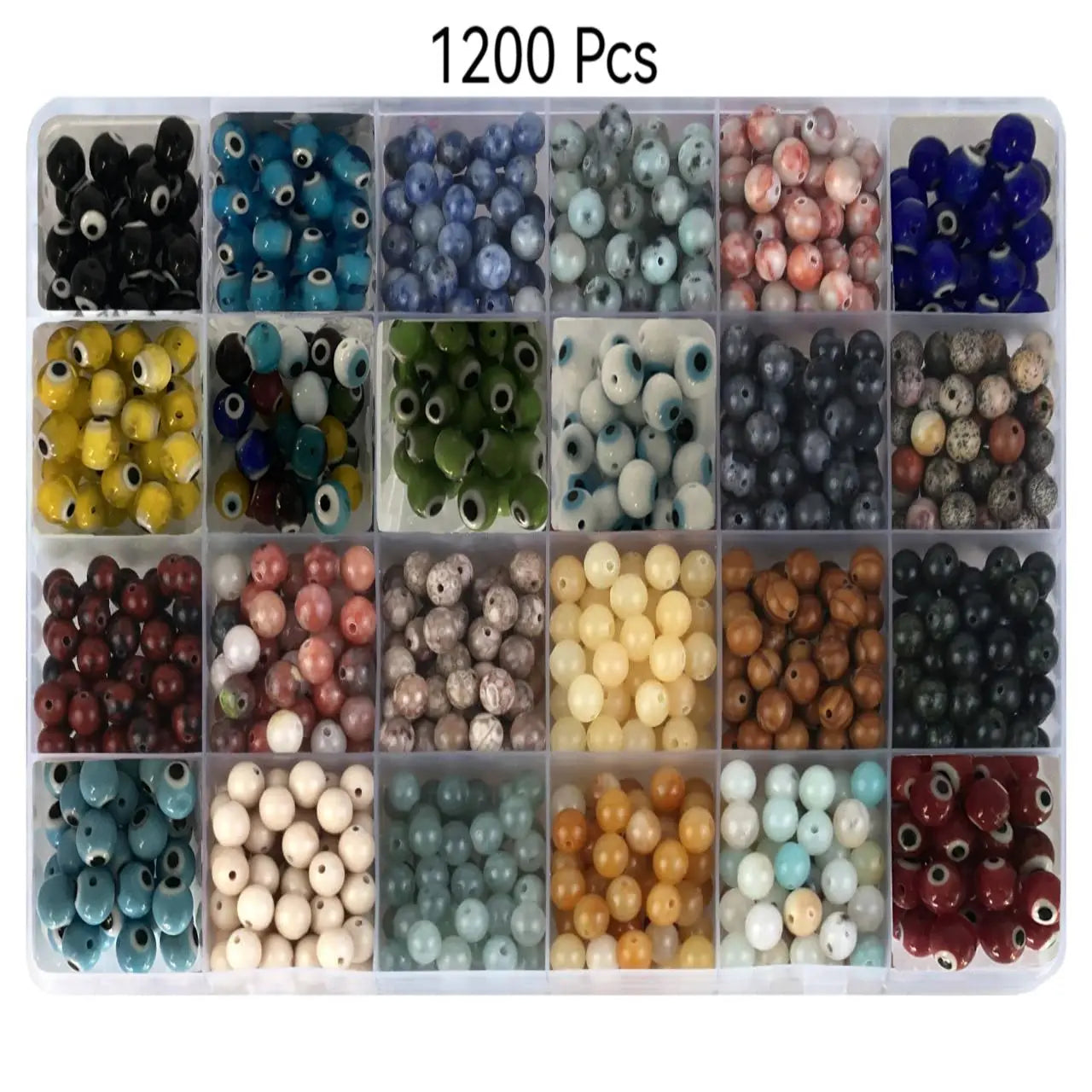 1200 Pieces 8mm Natural Stone Beads