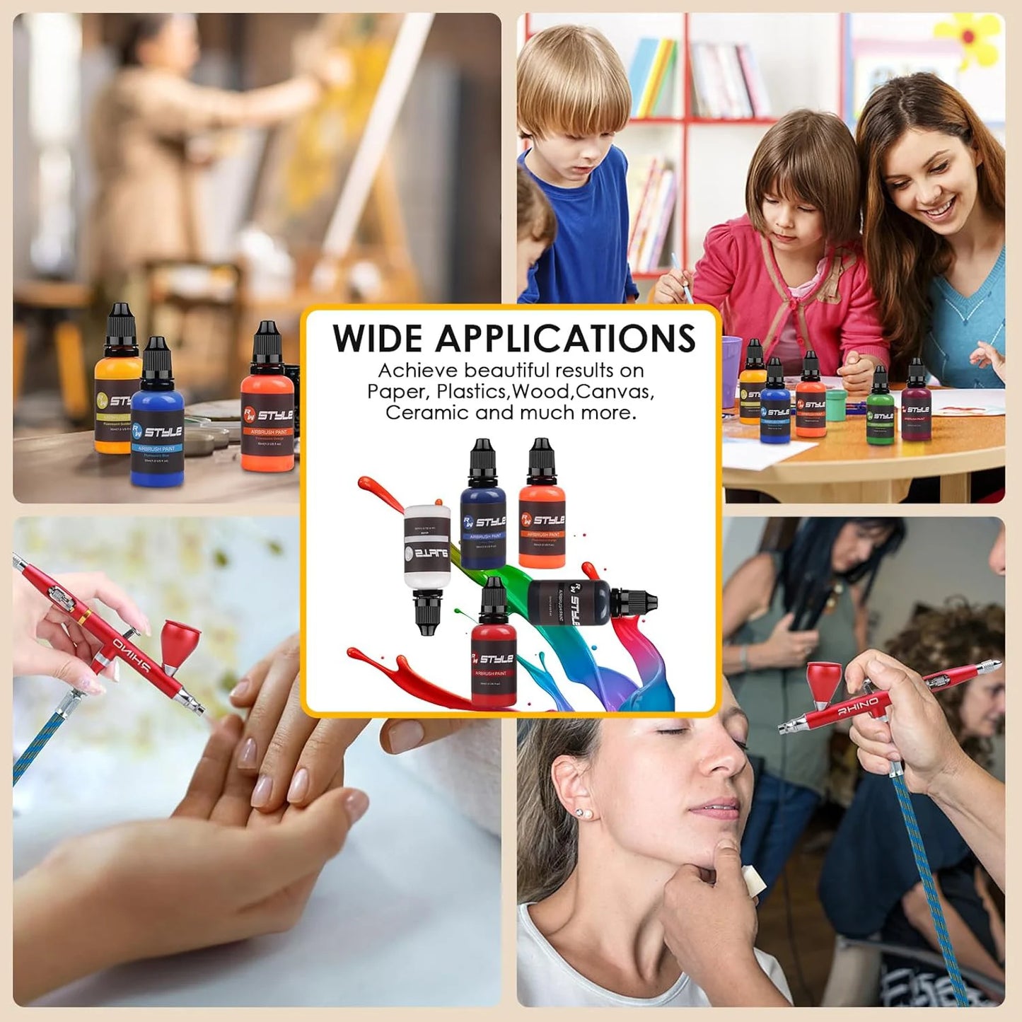 16Colors/Set Airbrush Paint Set