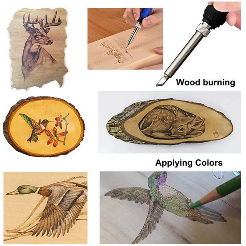 Wood Burning Carving Pyrography Pen Kit
