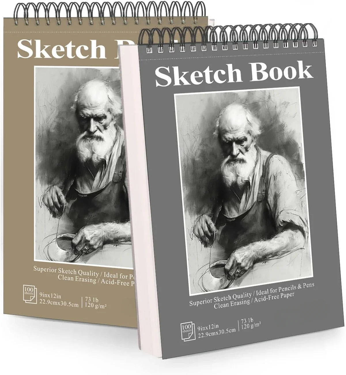 Sketchbook - 9"x12" spiral-bound drawing board