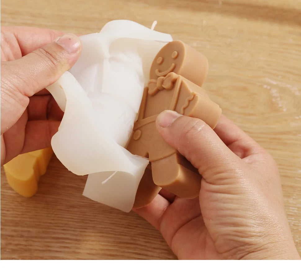 Gingerbread Man Candle Silicone Molds