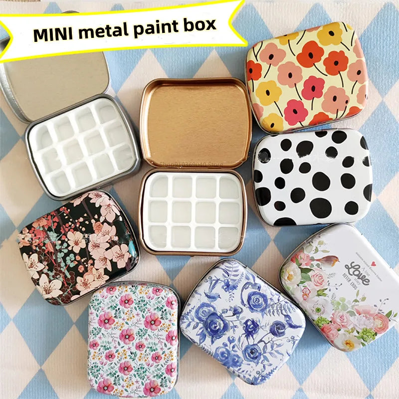 12/24 Grid Palette Empty Mini Watercolor Box