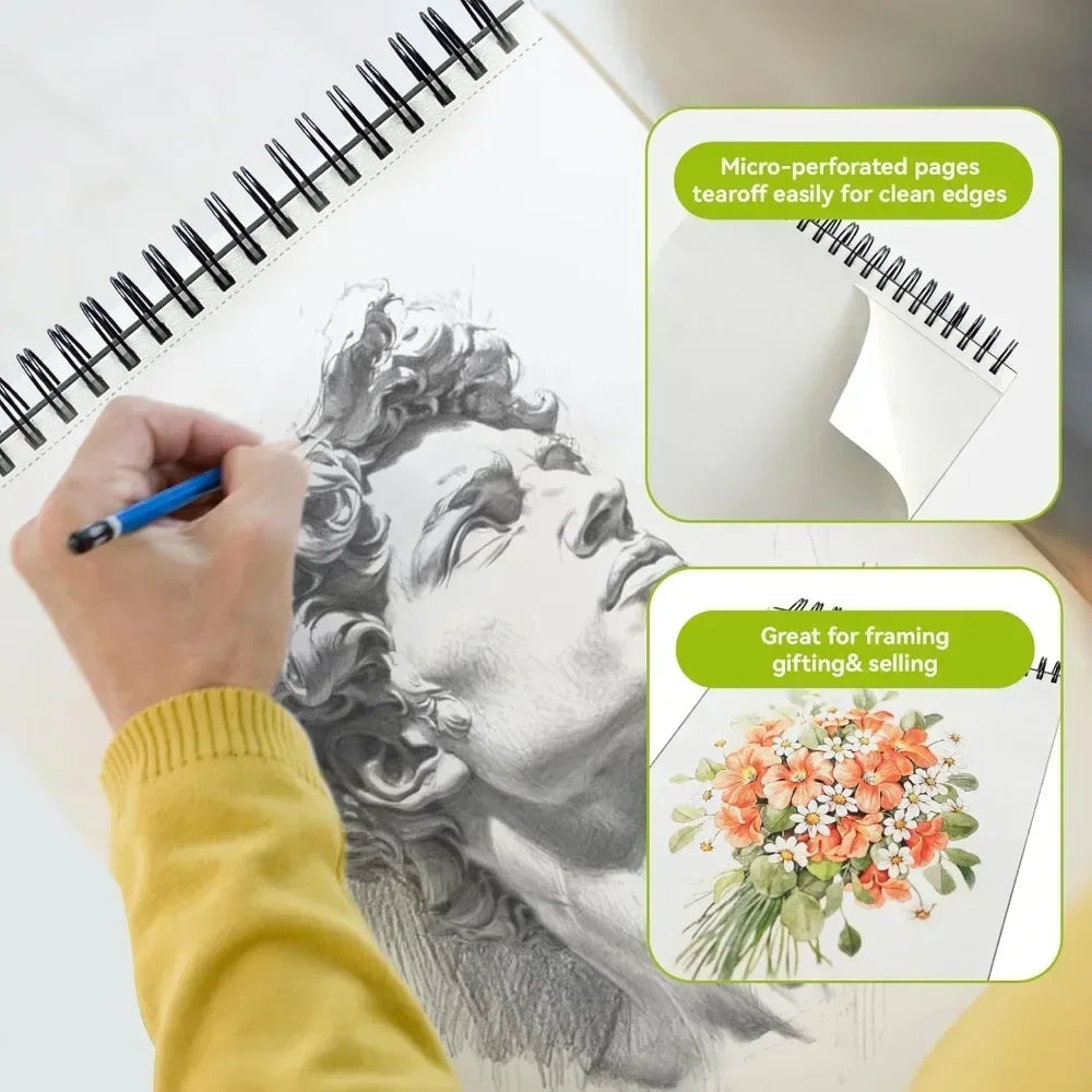 Sketchbook - 9"x12" spiral-bound drawing board