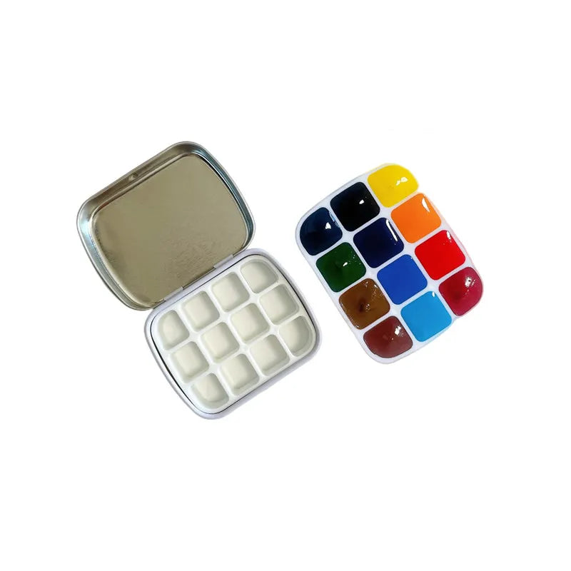 12/24 Grid Palette Empty Mini Watercolor Box