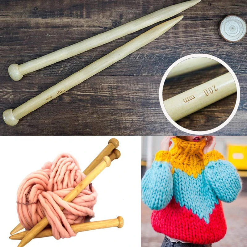 Large Size Wooden Knitting Needles 15/20/25mm