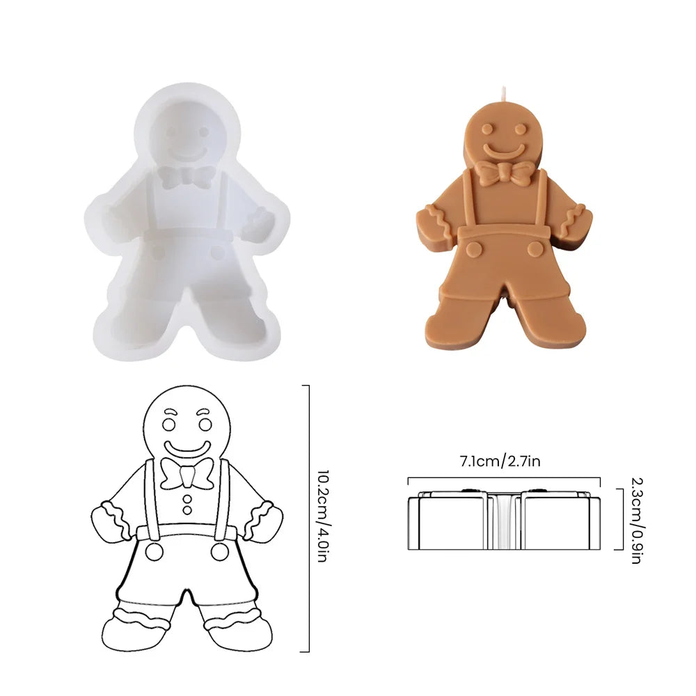 Gingerbread Man Candle Silicone Molds