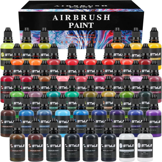 Acrylic Airbrush Paint Set, 48 Colors