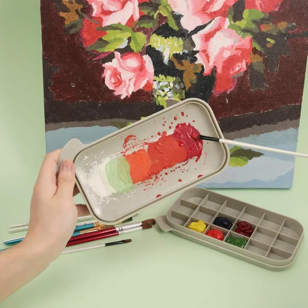 Paint Brush Cleaner, Holder and Organizer with Palette