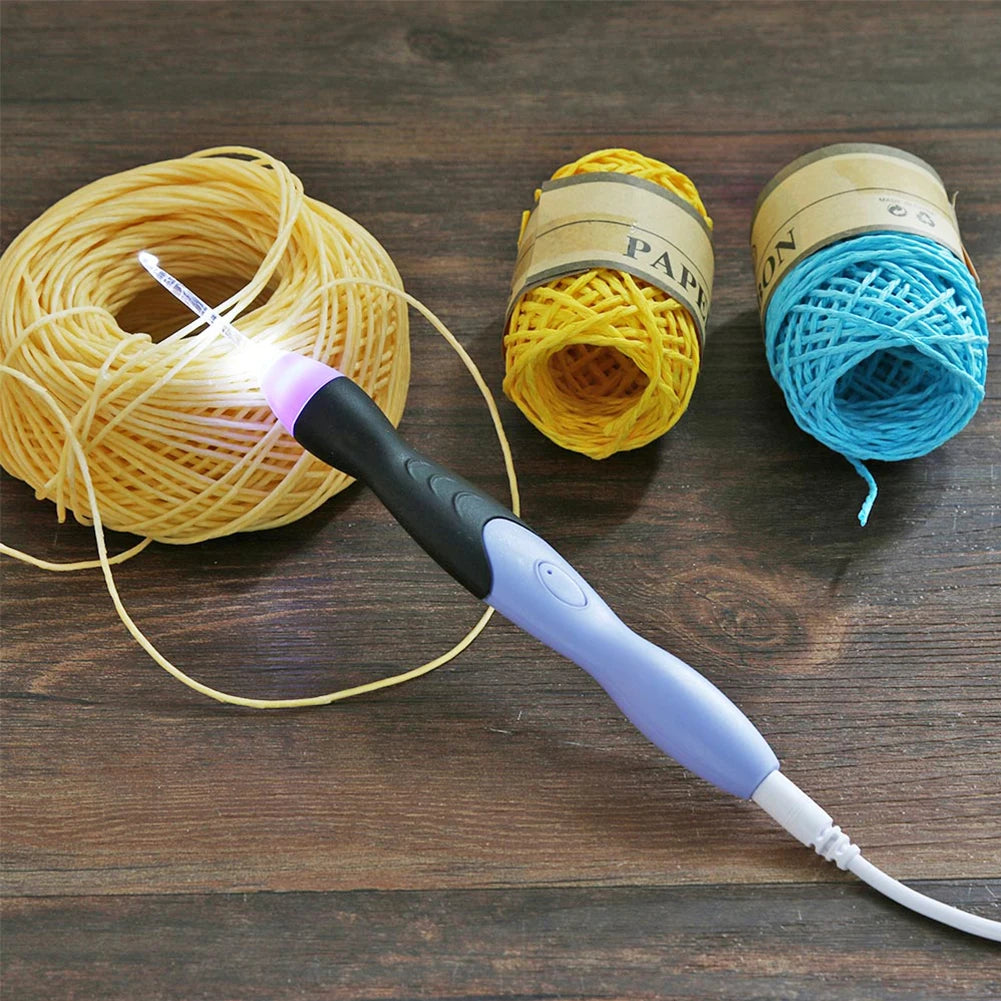 9-in-1 USB Light-Up Crochet Hooks