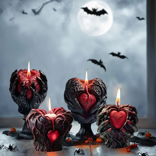 Halloween Heart Aromatherapy Candle Silicone Mold
