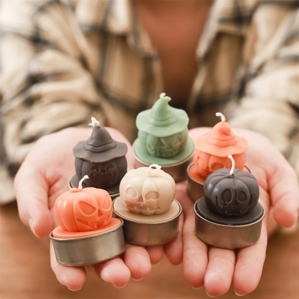 Spooky Pumpkin Silicone Tealight Candle Molds