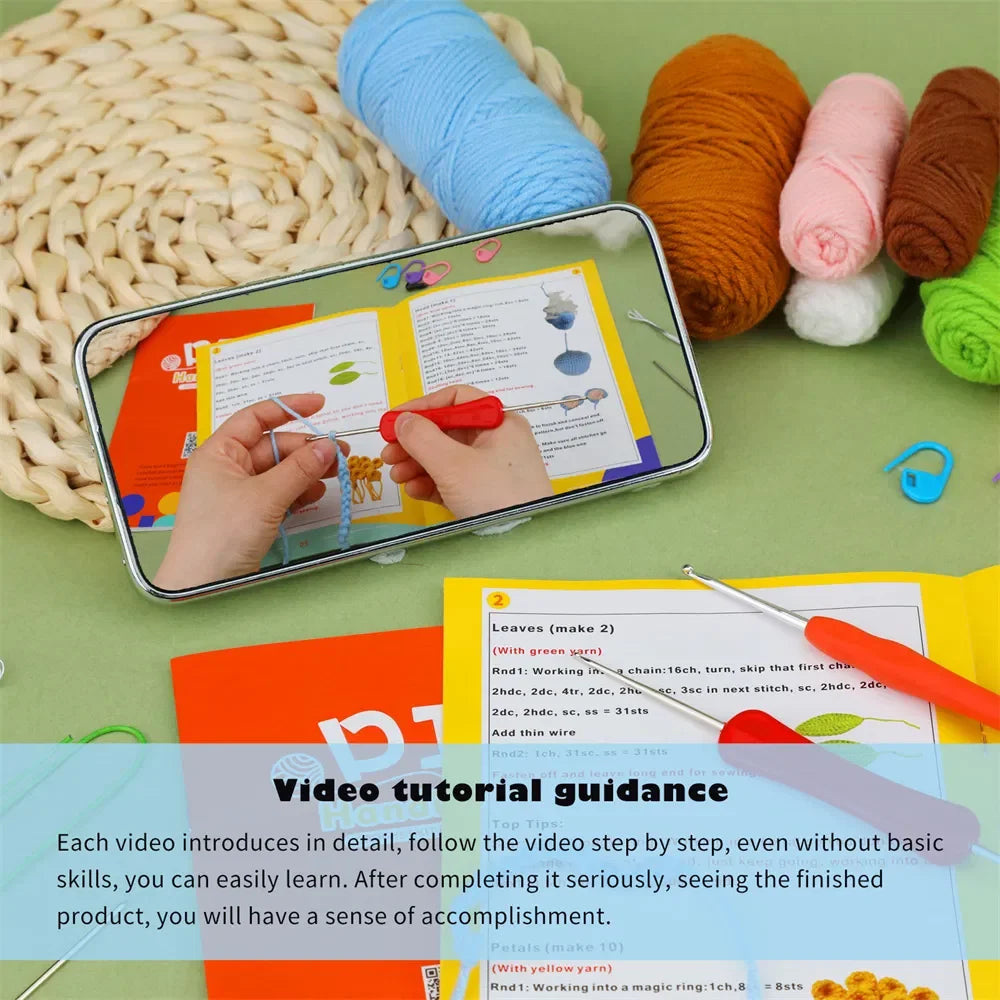 Elephant Crochet Complete Kit with Yarn/Hook/Instructions