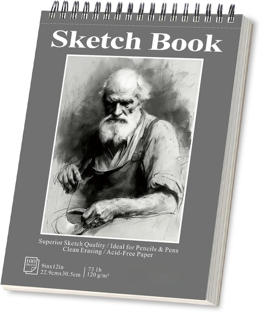 Sketchbook - 9"x12" spiral-bound drawing board