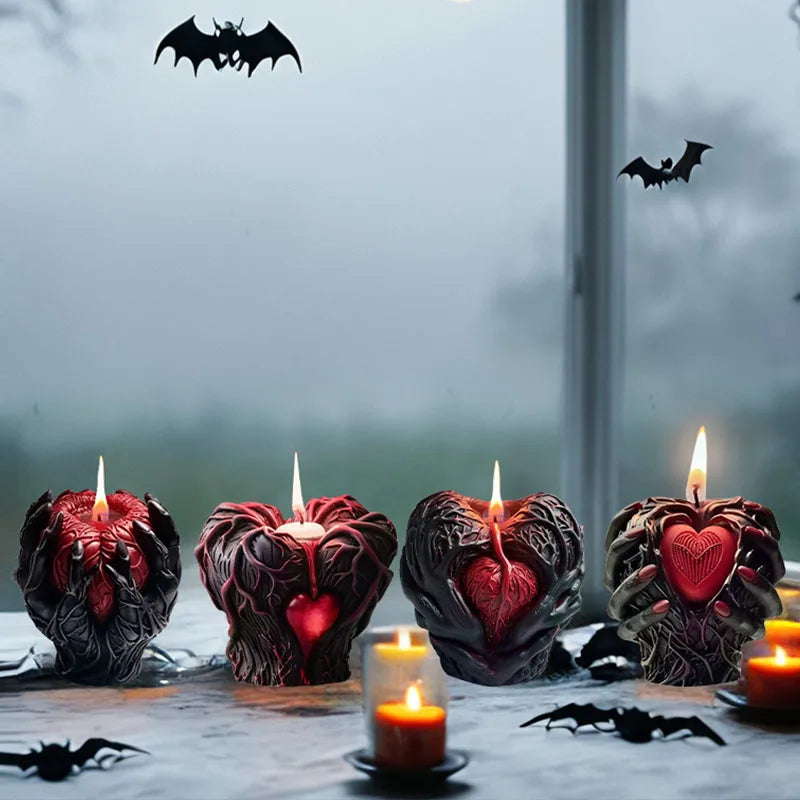 Halloween Heart Aromatherapy Candle Silicone Mold