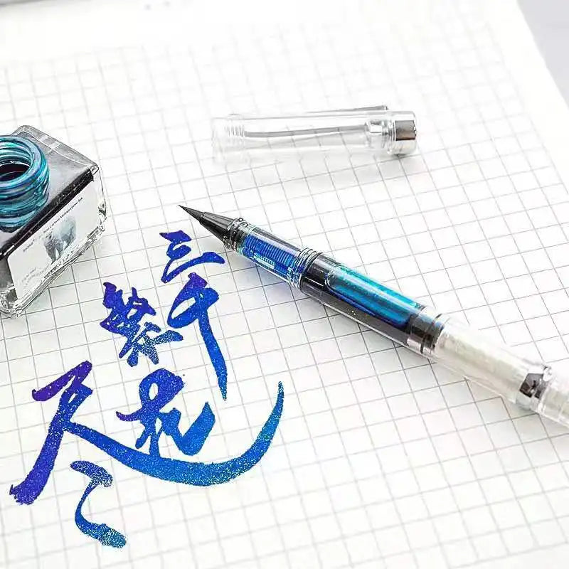 Transparent Refillable Soft Tip Calligraphic Brush/Pen