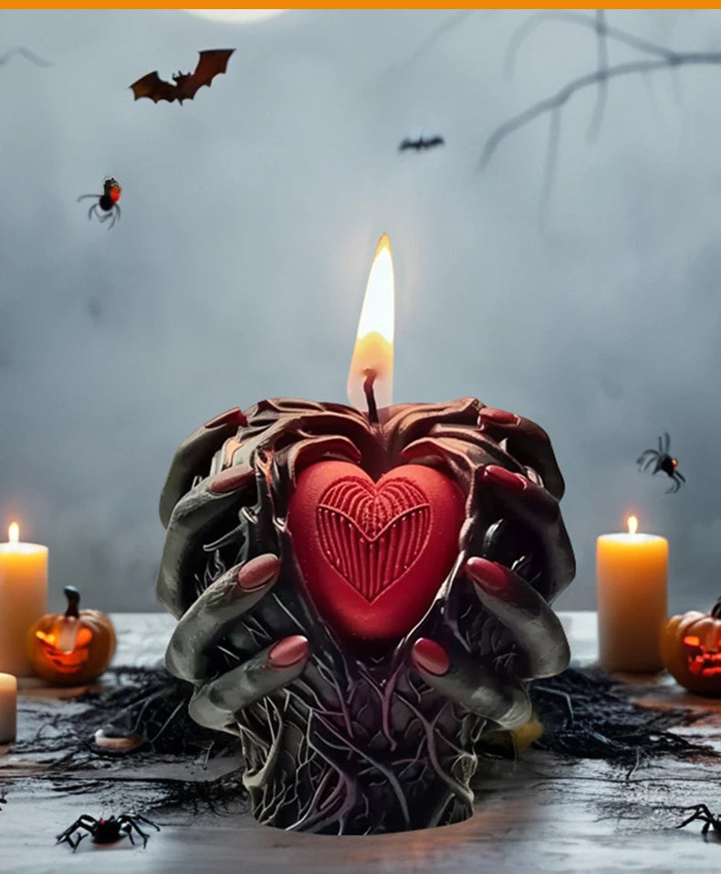Halloween Heart Aromatherapy Candle Silicone Mold