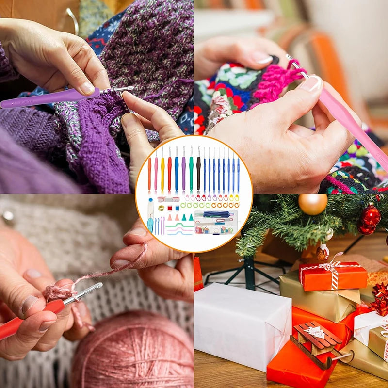 Crochet Hooks/Supplies with Case