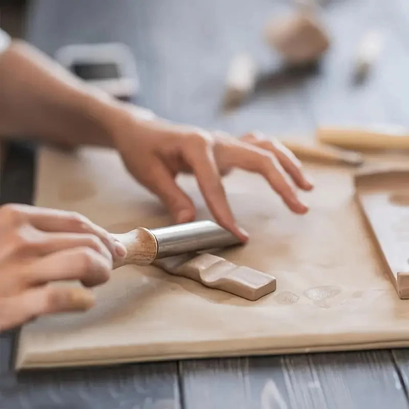 Carving tools/soil extruders with wooden handles