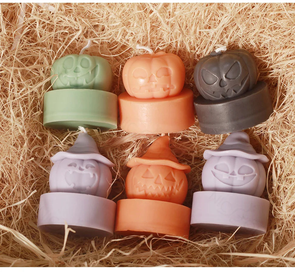 Spooky Pumpkin Silicone Tealight Candle Molds