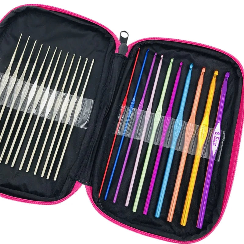 Crochet Hooks/Supplies with Case