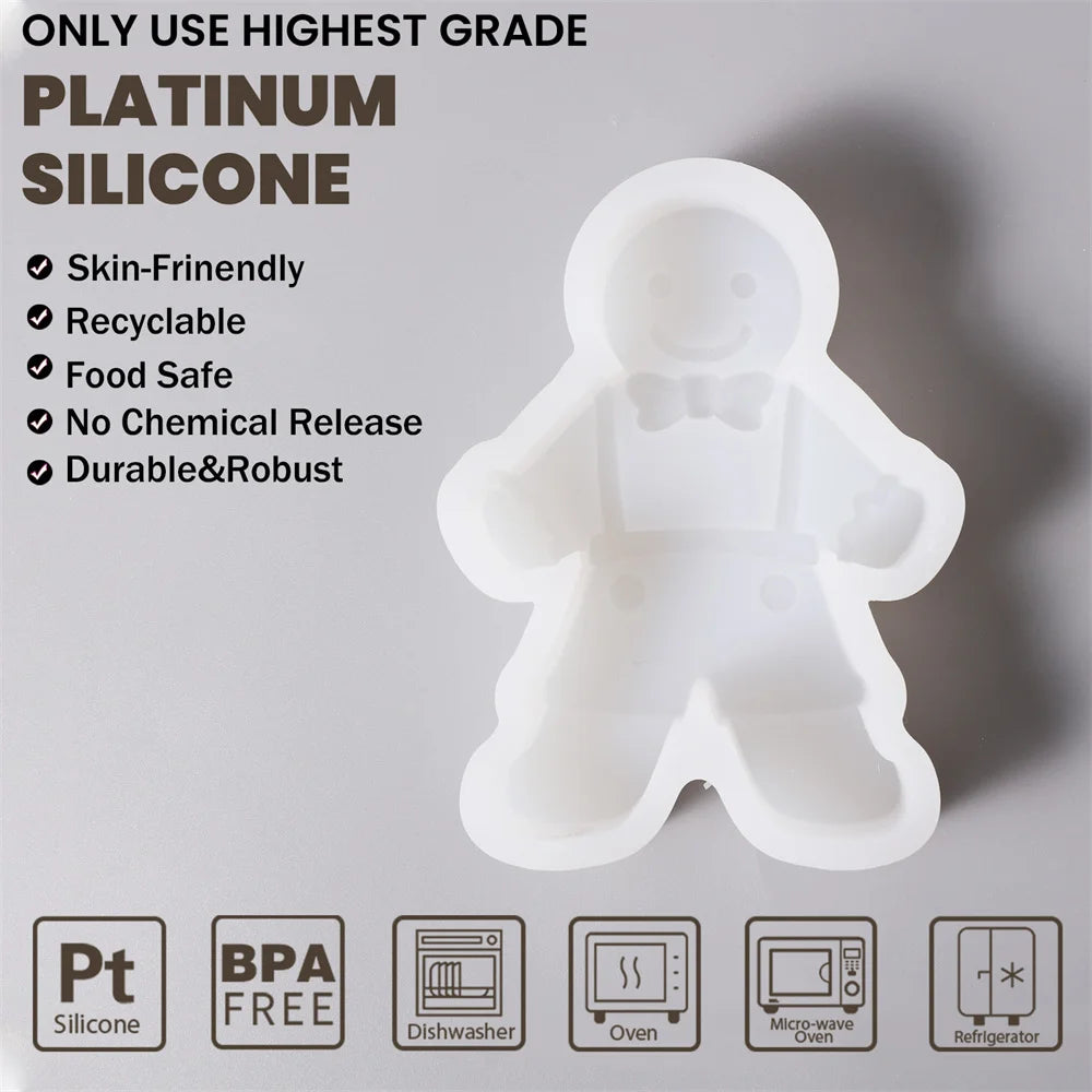 Gingerbread Man Candle Silicone Molds