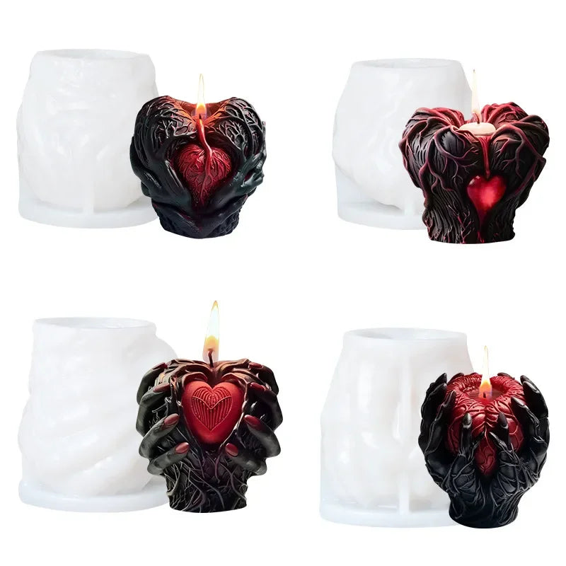 Halloween Heart Aromatherapy Candle Silicone Mold