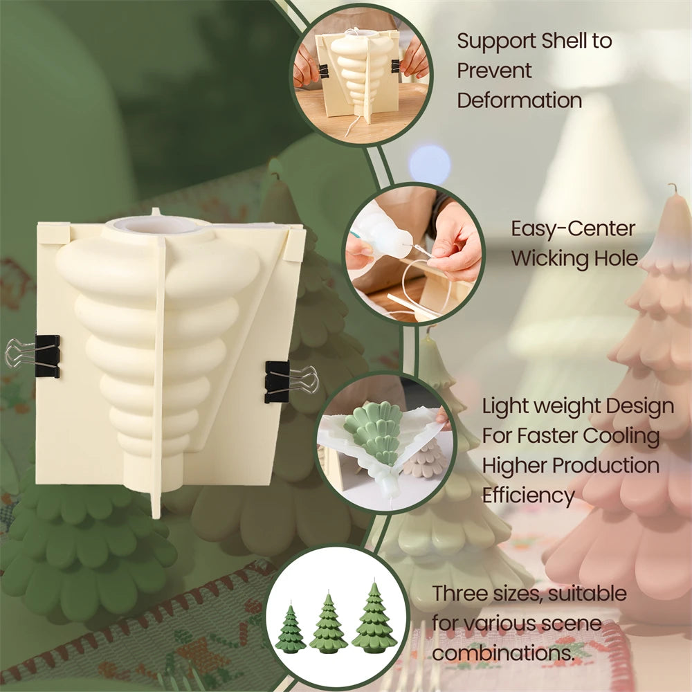 3D Christmas Aromatherapy Tree Silicone Mold