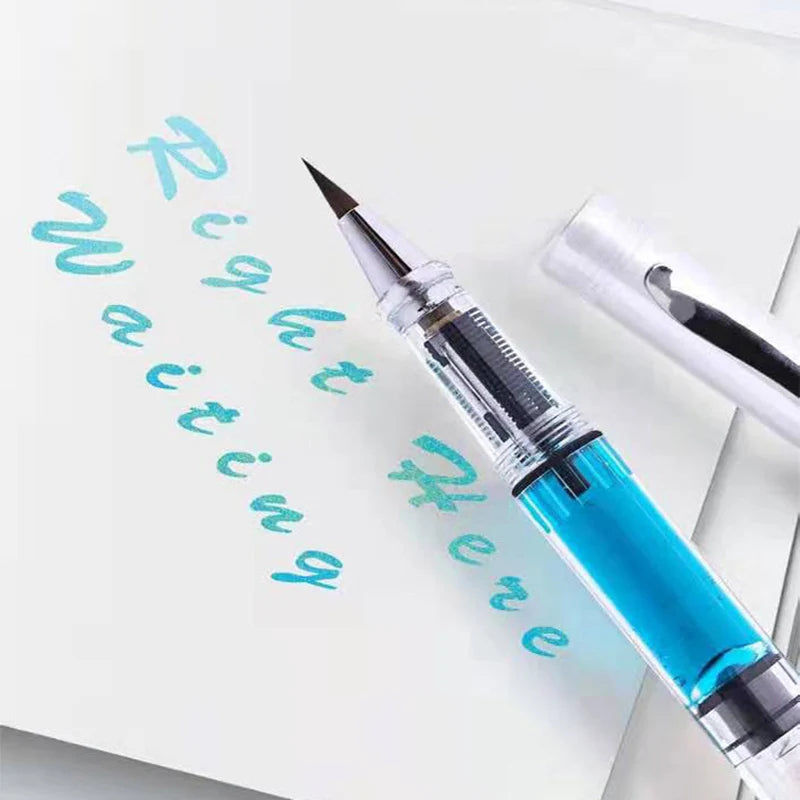 Transparent Refillable Soft Tip Calligraphic Brush/Pen