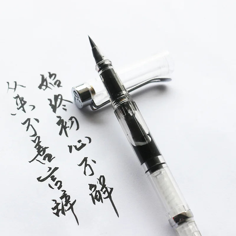 Transparent Refillable Soft Tip Calligraphic Brush/Pen