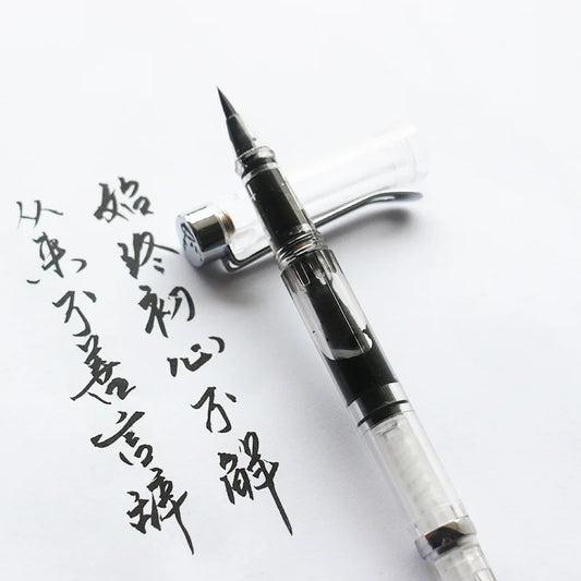 Transparent Refillable Soft Tip Calligraphic Brush/Pen